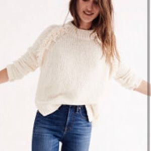 Madewell pullover fringe sweater